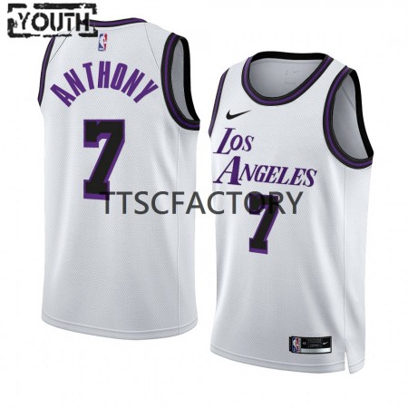 Maglia NBA Los Angeles Lakers Carmelo Anthony 7 Nike 2022-23 City Edition Bianco Swingman - Bambino